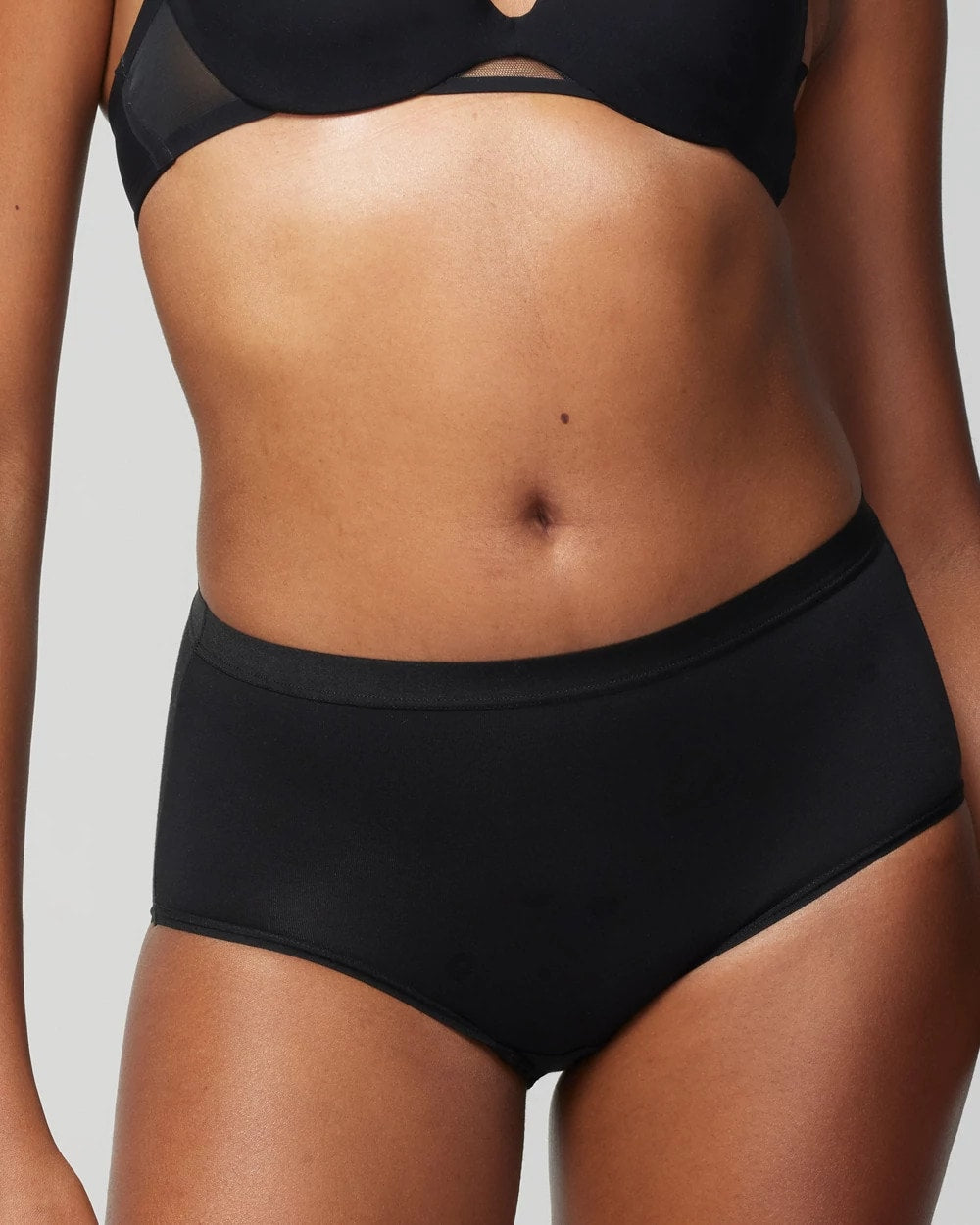 BLACK Cotton Modern Brief Panty