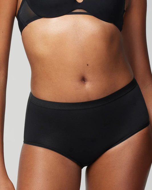 BLACK Cotton Modern Brief Panty