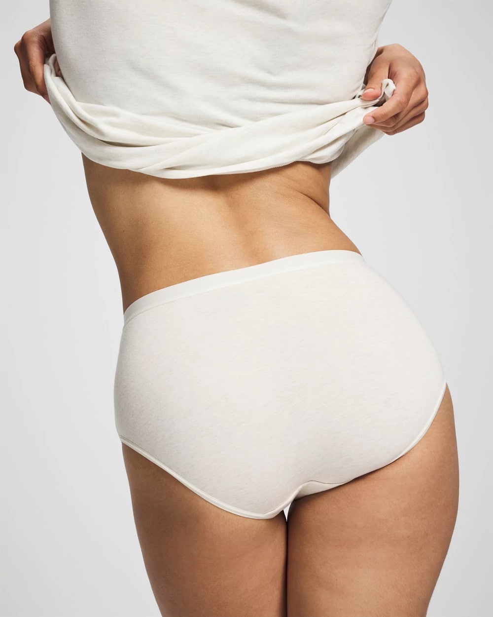 HEATHER ECRU Cotton Modern Brief Panty