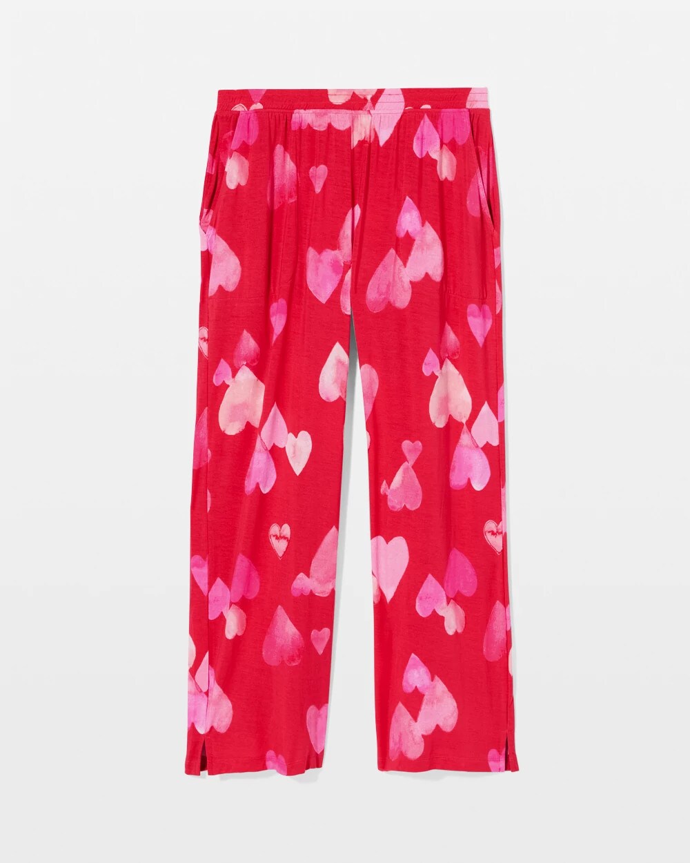 WHOLE LOTTA LOVE RED Cropped Pajama Pants
