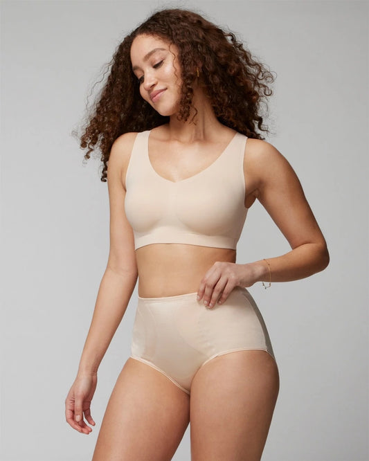 PALE SAND Mid-Level Shaping Vanishing Edge Brief
