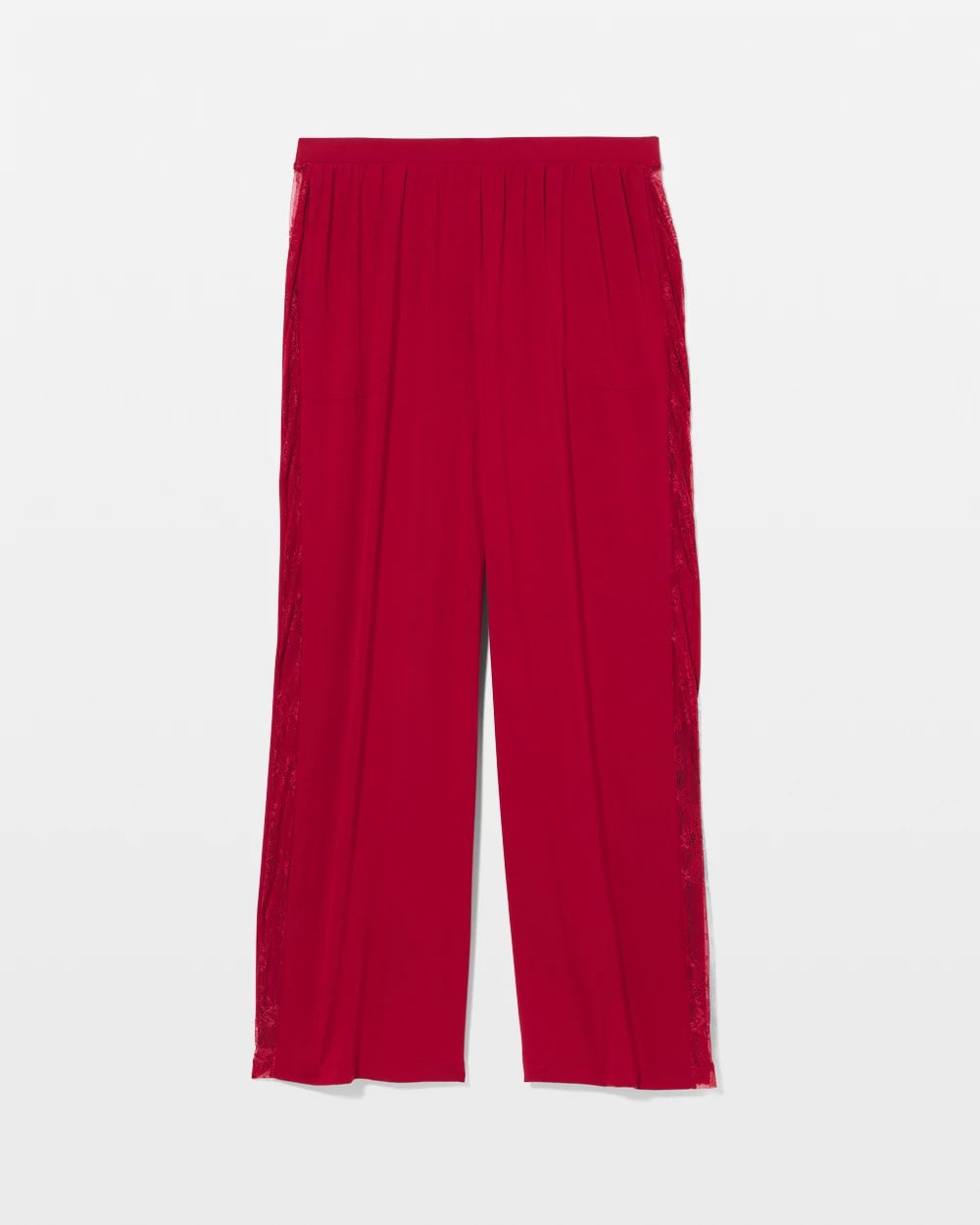 PAINT THE TOWN RED Lace Relaxed Wide Leg Pajama Pant