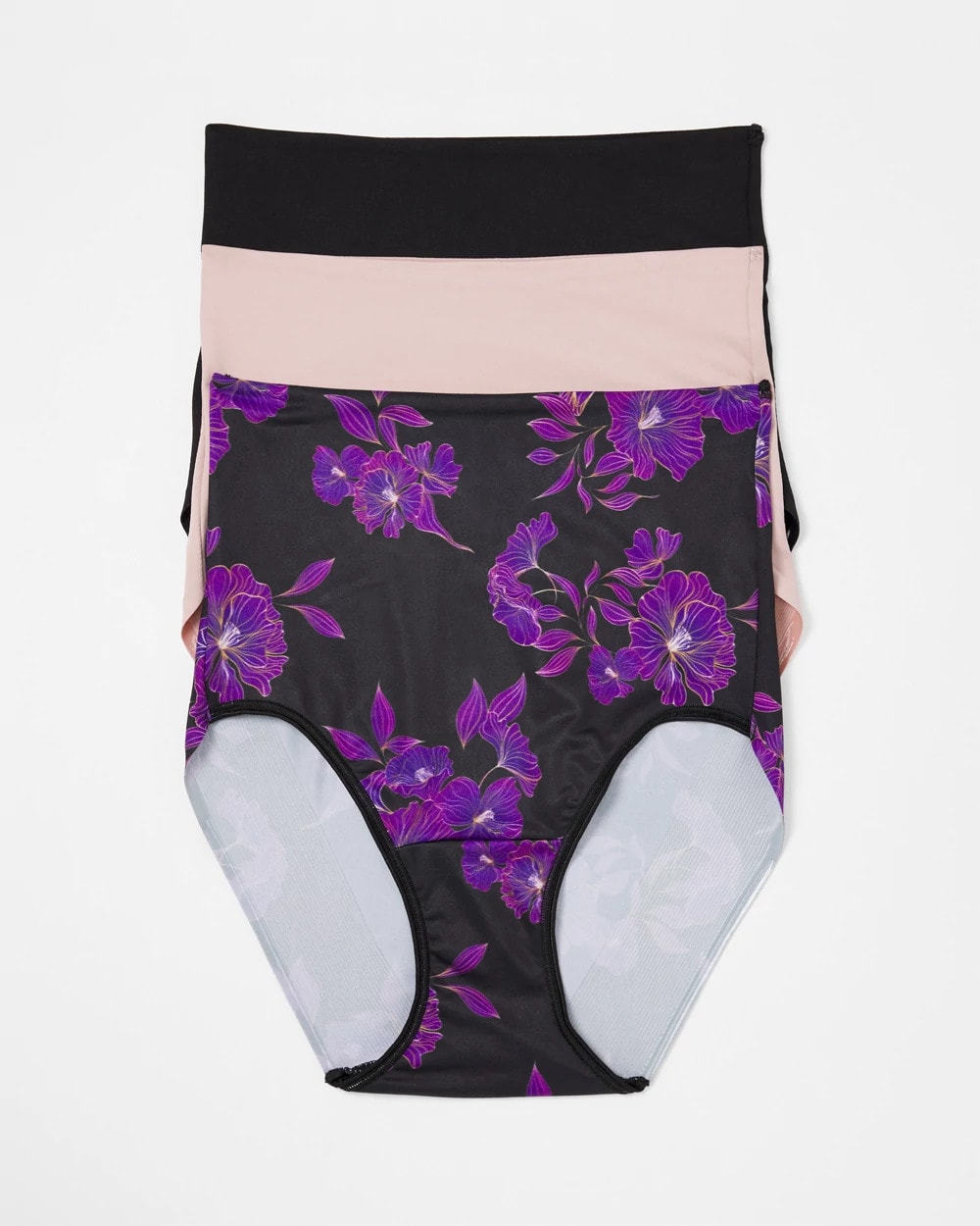 GILDED BLOOMS MULTI PACK Tummy High-Waist Brief Panty 3 Pack