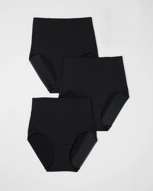 BLACK MULTI PACK Tummy High-Waist Brief Panty 3 Pack