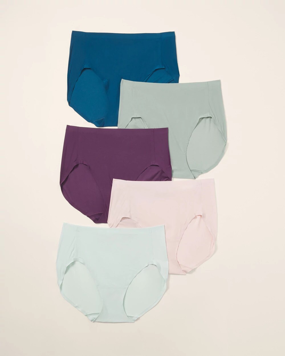 BLACKBERRY WINE MULTIPACK Soft Stretch Modern Brief Panty 5 Pack