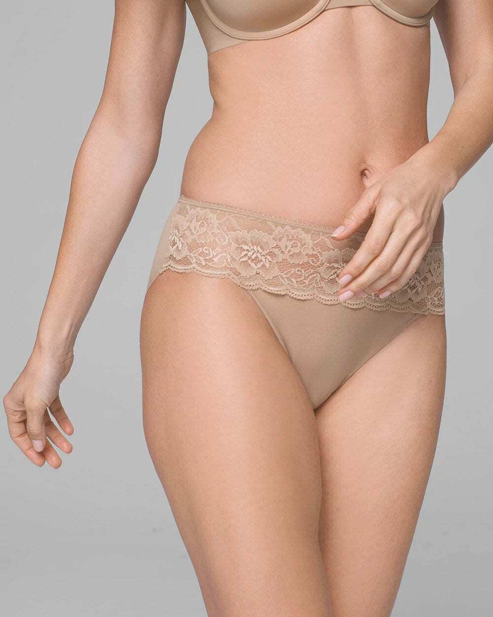 WARM AMBER Hipster Panty with Lace