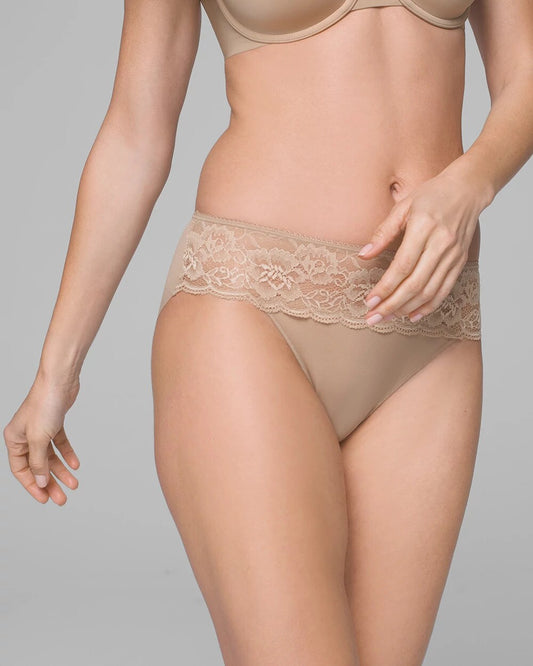 WARM AMBER Hipster Panty with Lace
