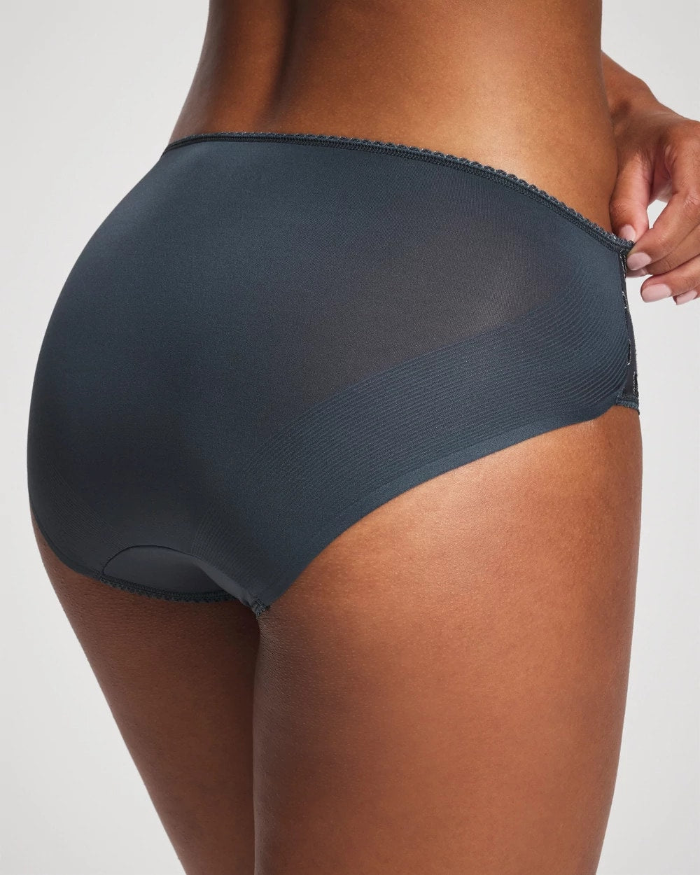 PETROL W GREEN MIST Hipster Panty with Sensuous Lace