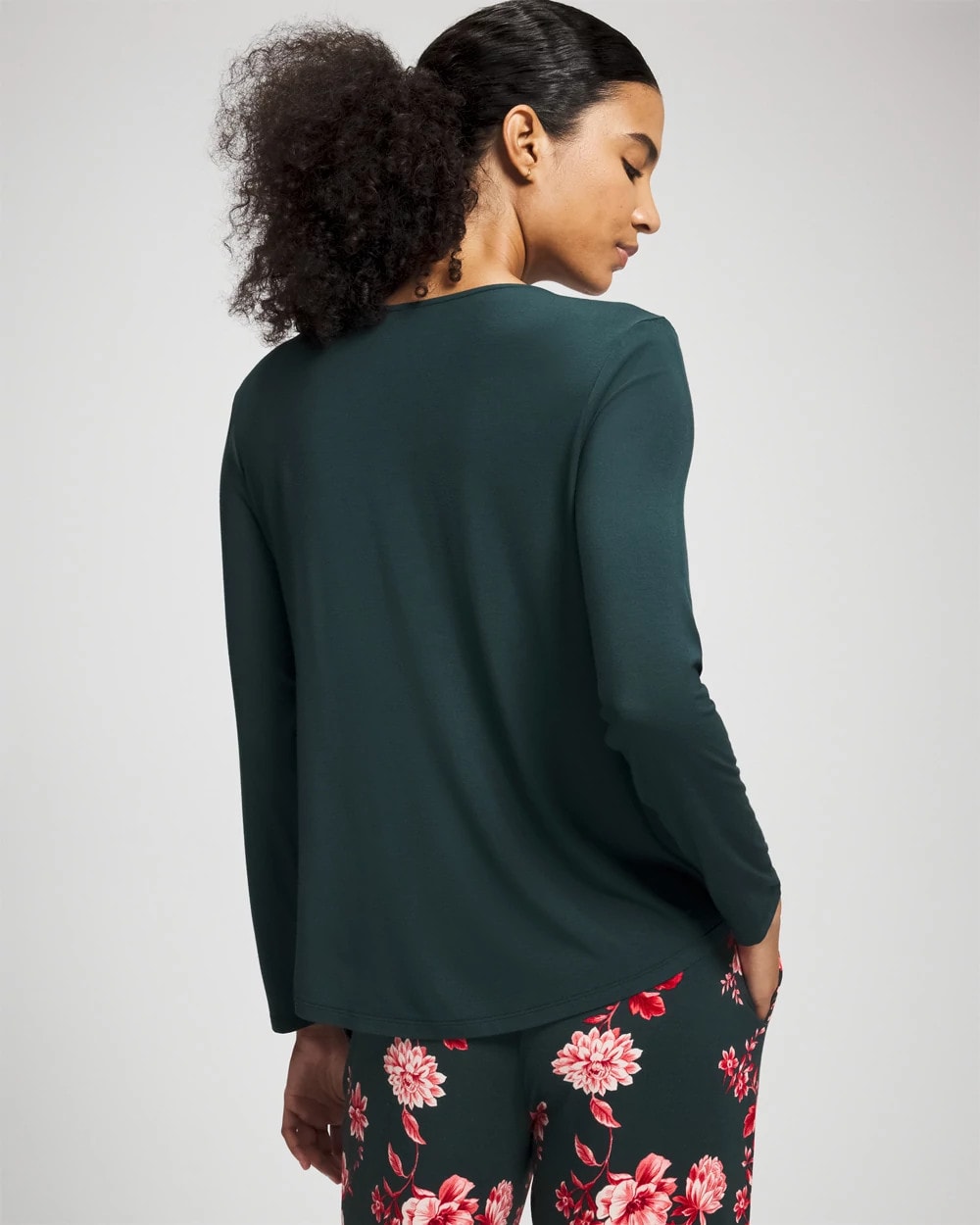 GREEN JOLIE Classic Long Sleeve Pajama Top
