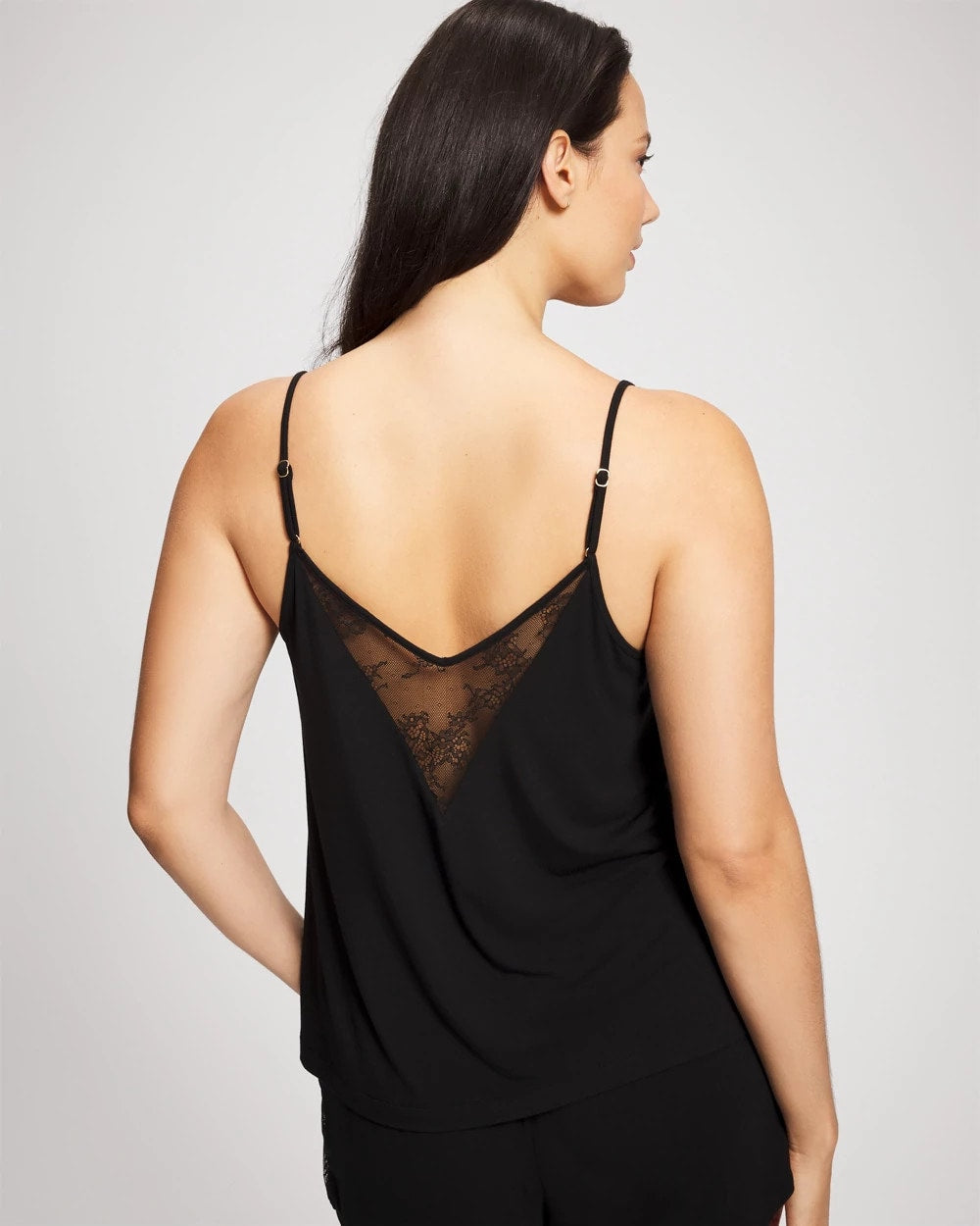BLACK Lace Trim Cami