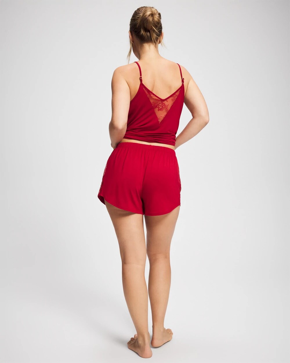 PAINT THE TOWN RED Lace Relaxed Pajama Short