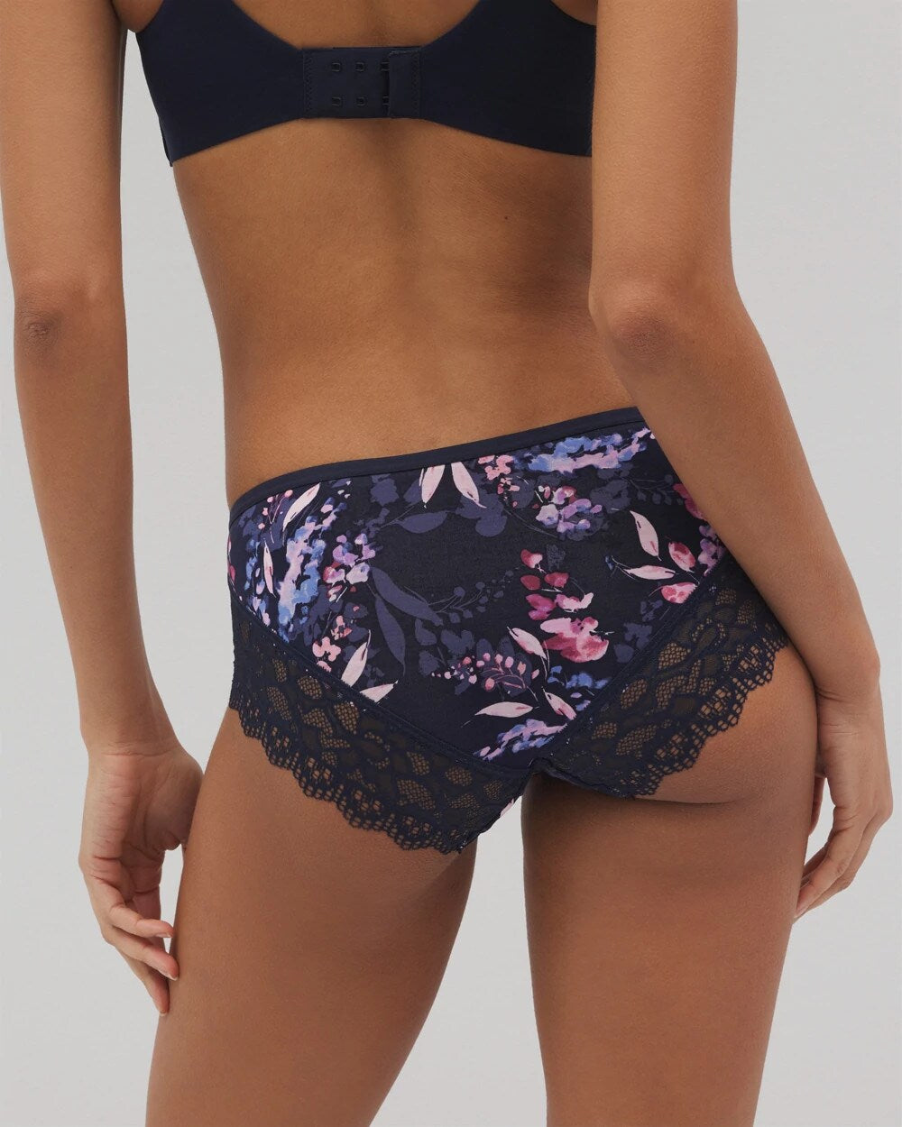 BLOOM BRIGHTLY MINI NAVY Hipster Panty with Enchanting Lace