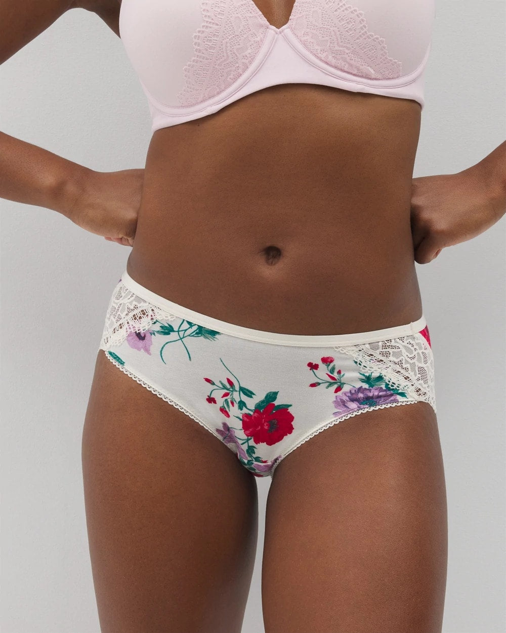RHAPSODY FLORA M SUGAR Hipster Panty with Enchanting Lace
