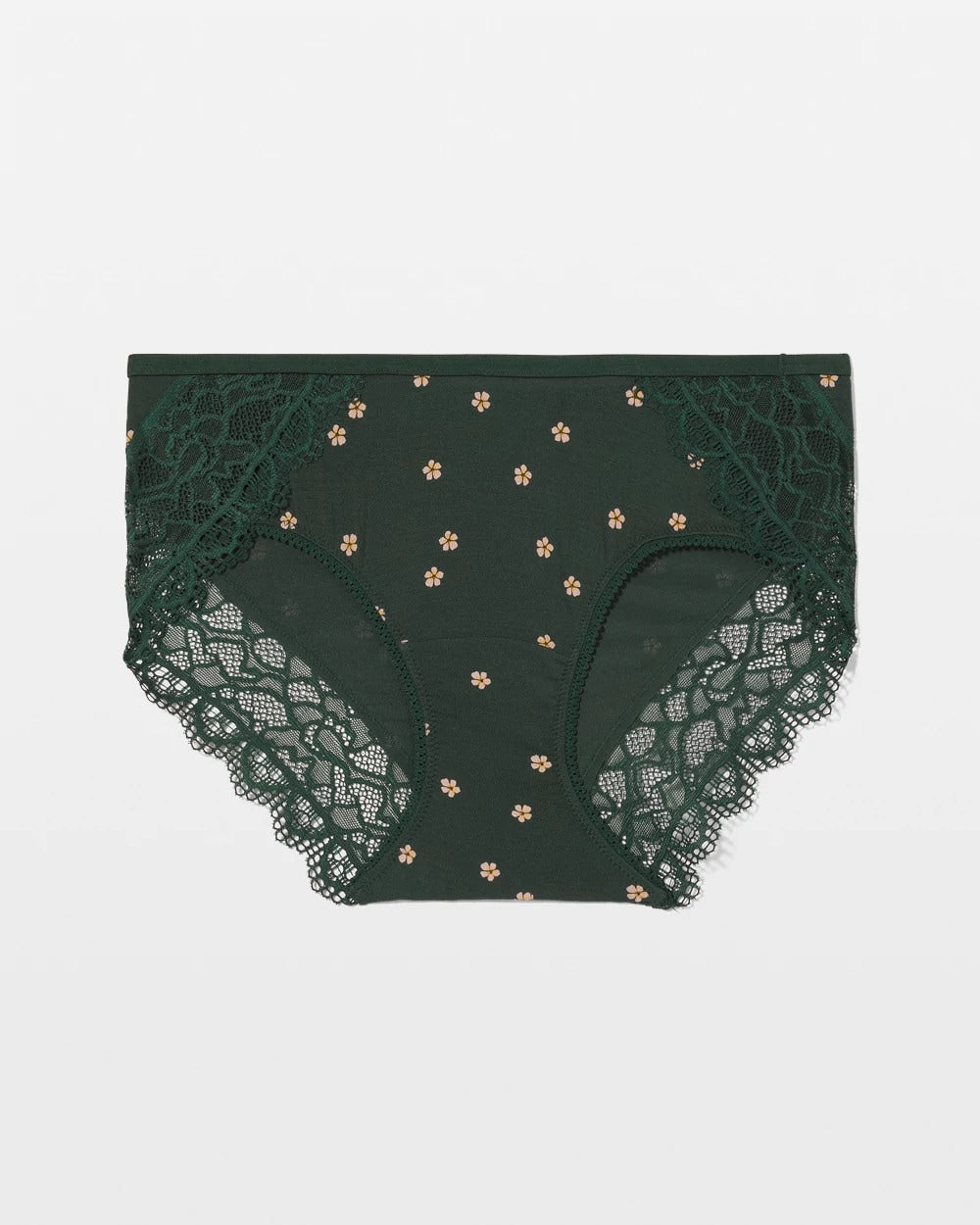 PLUMERIA DOT LUSH EMERALD Hipster Panty with Enchanting Lace