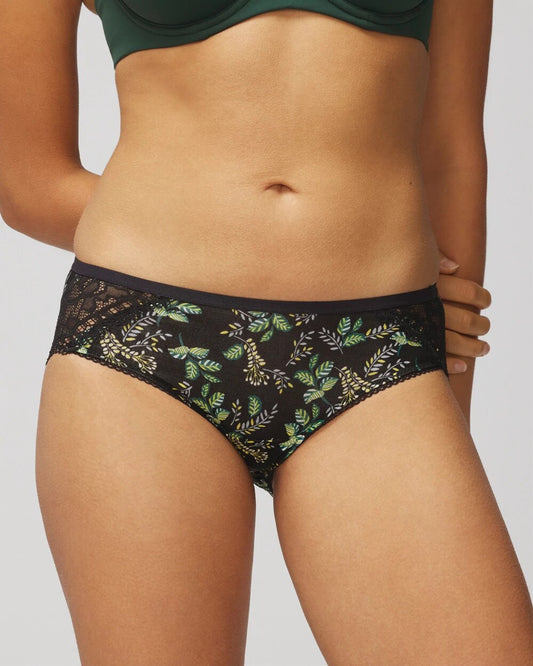 OASIS FRONDS BLACK Hipster Panty with Enchanting Lace