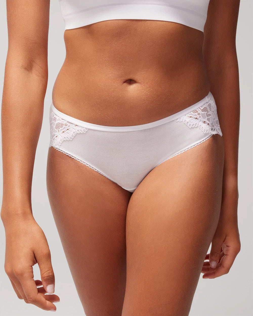 OPTIC WHITE Hipster Panty with Enchanting Lace