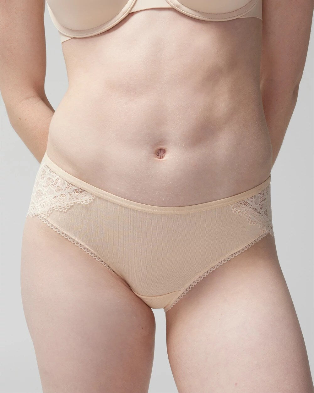PALE SAND Hipster Panty with Enchanting Lace