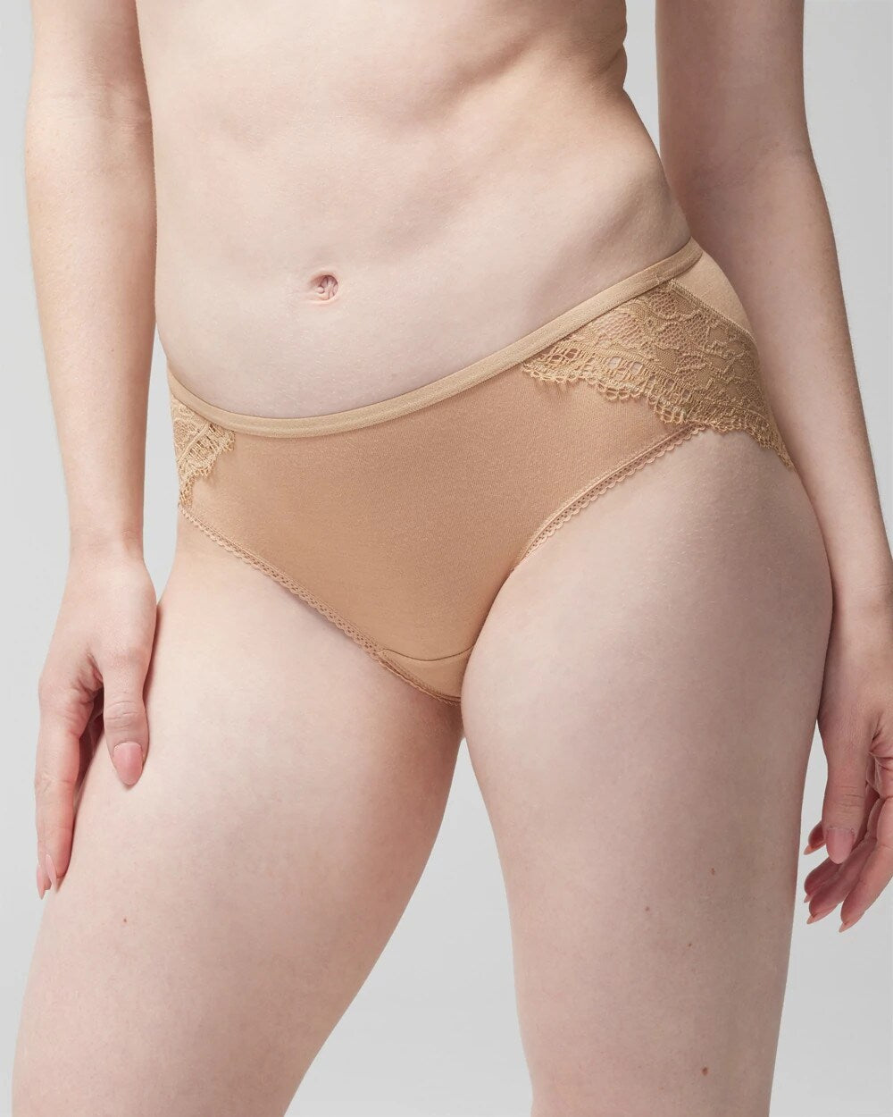 WARM AMBER Hipster Panty with Enchanting Lace