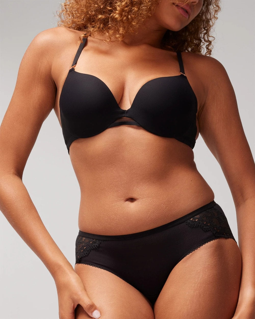 BLACK Hipster Panty with Enchanting Lace