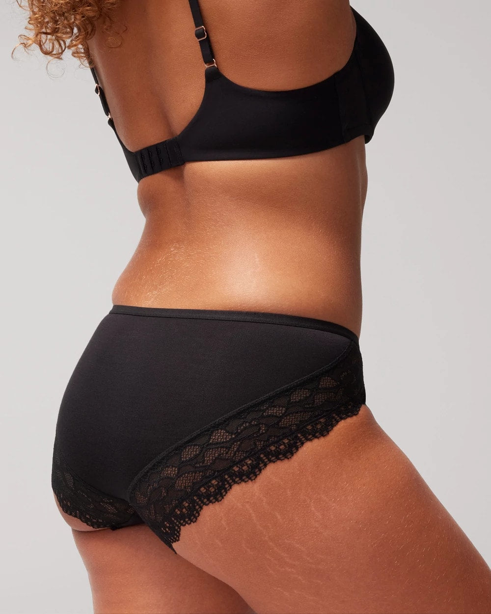 BLACK Hipster Panty with Enchanting Lace