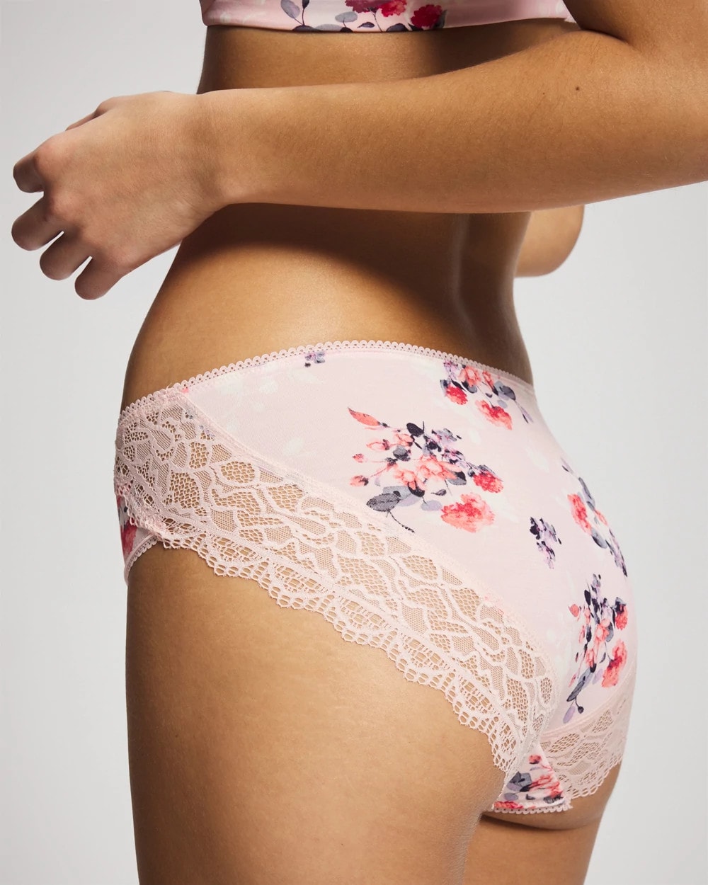 FLORAL DREAMS MINI PINK Lace Hipster
