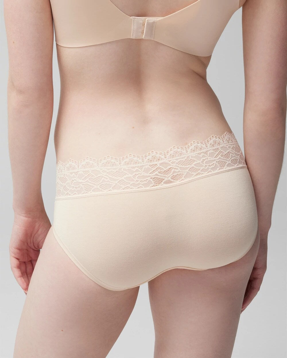 PALE SAND Hipster Panty with Enchanting Lace
