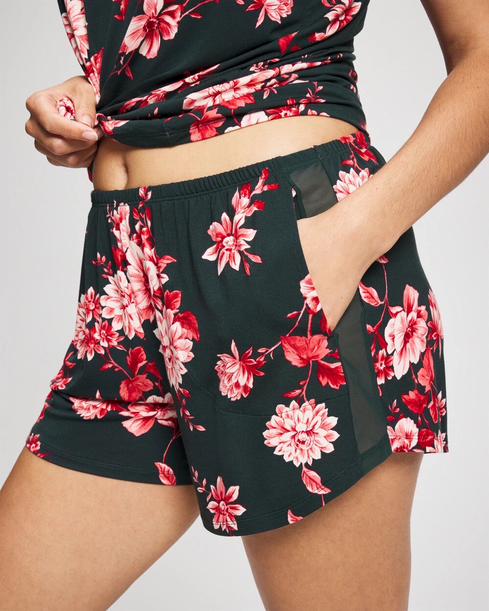 COTTAGE FLORAL GREEN Pajama Short
