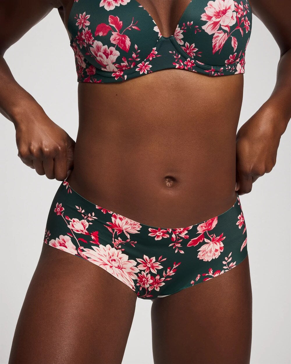 COTTAGE FLORAL MINI GREEN Hipster Panty