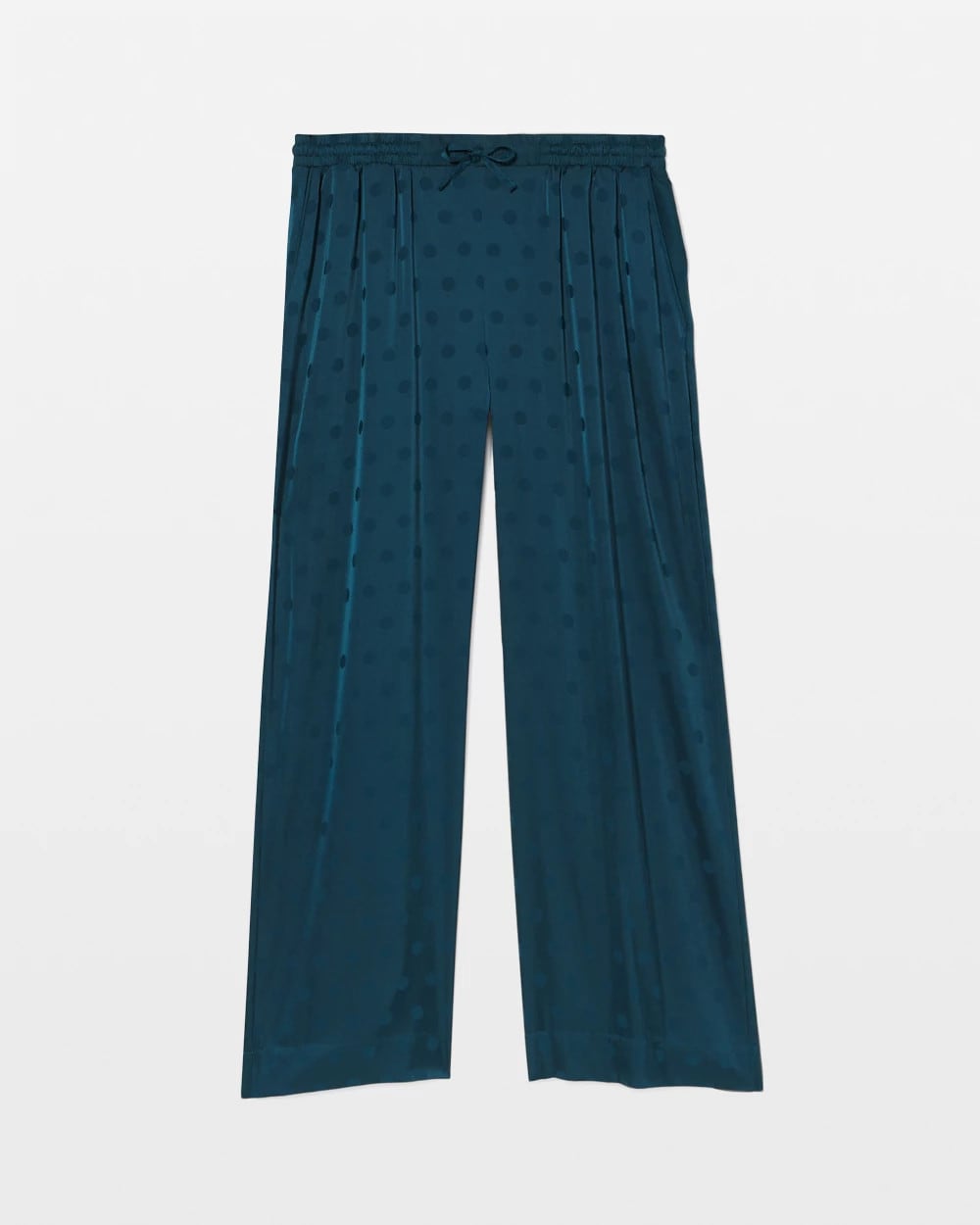 DRAMA DOTS DARK HARBOUR Jacquard Dot Satin Relaxed Pant
