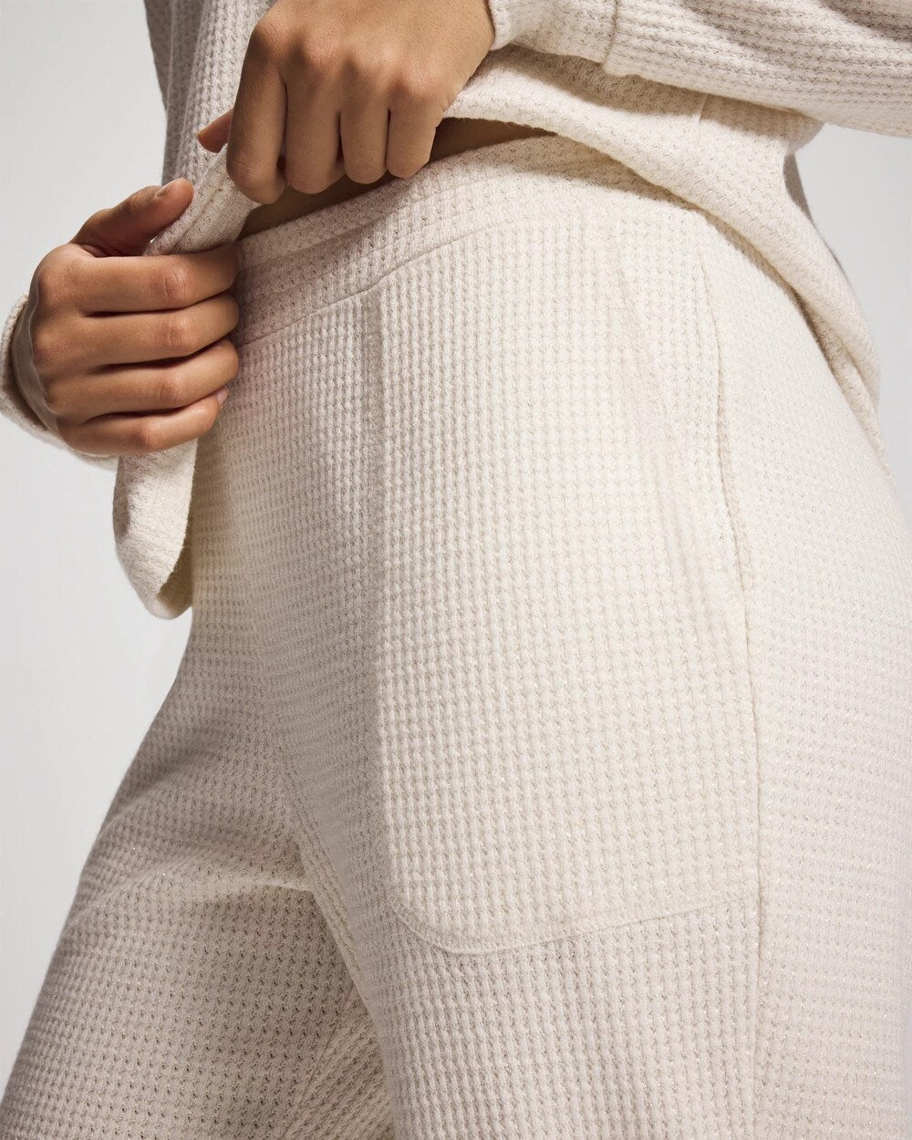CHAMPAGNE DREAMS Cozy Waffle Banded Pajama Bottom