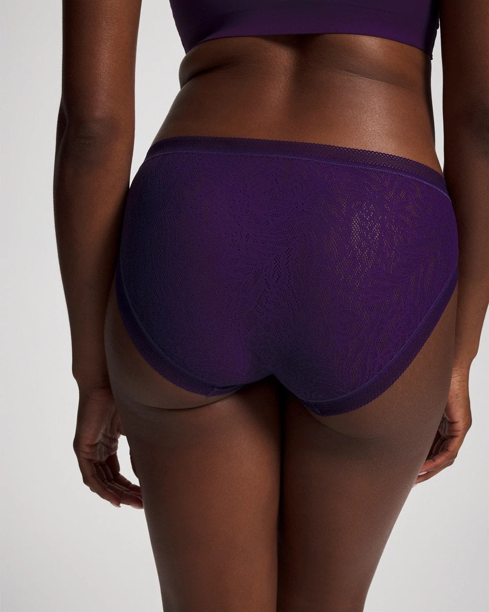 MAJESTIC PURPLE Soma Hipster Panty with Stretch Lace