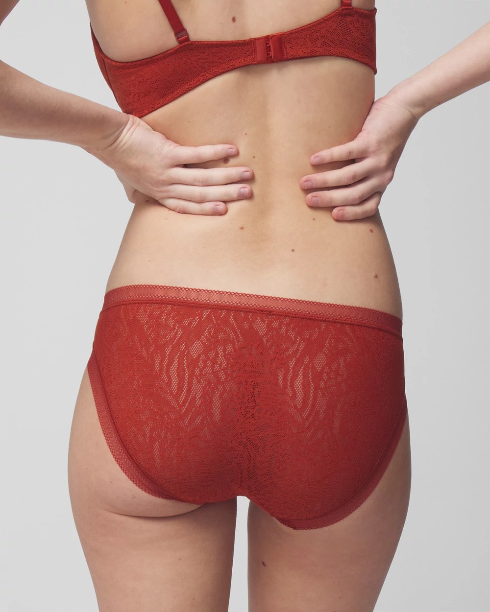 SIERRA REDWOOD Soma Hipster Panty with Stretch Lace