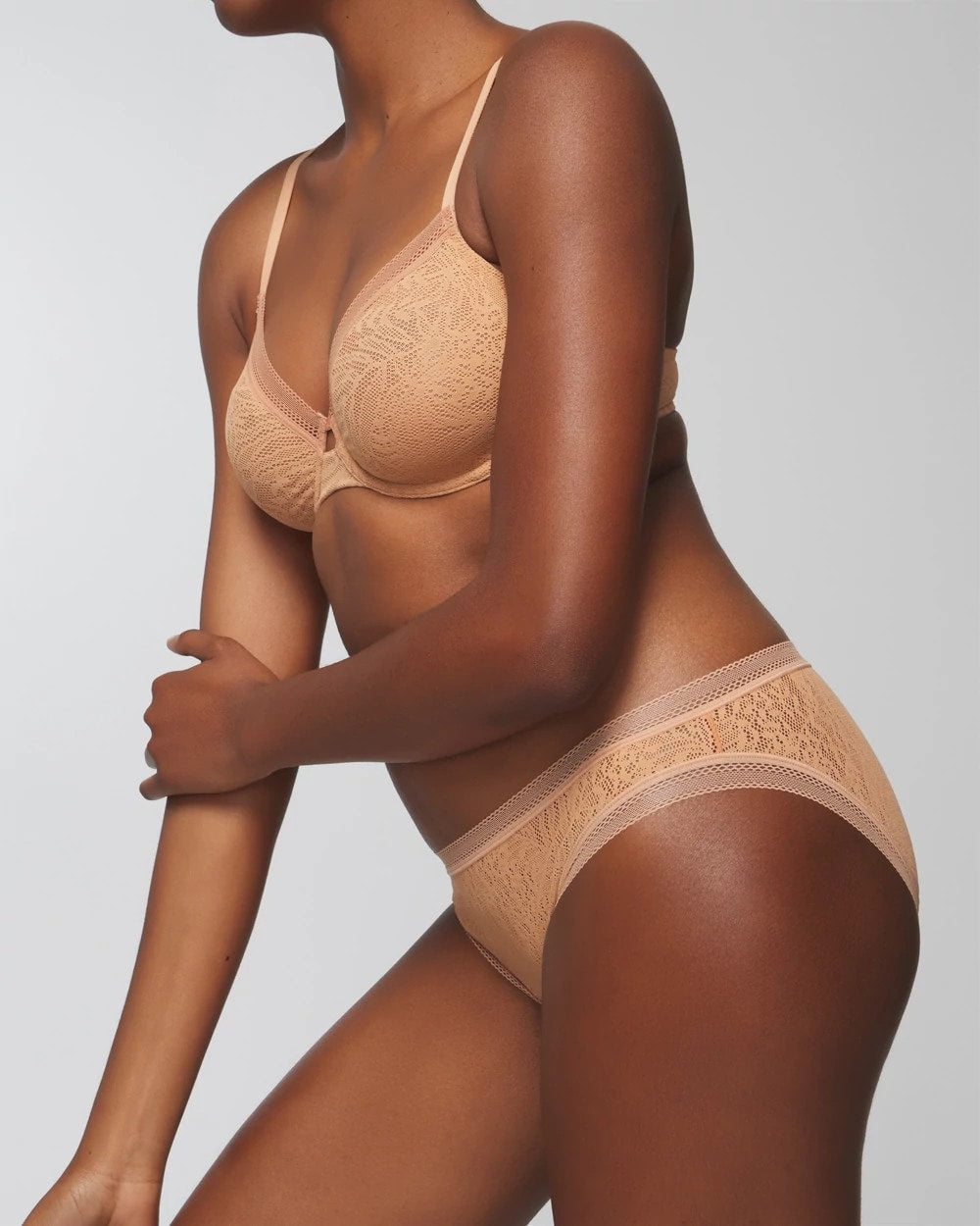 CREME BRULEE Soma Hipster Panty with Stretch Lace