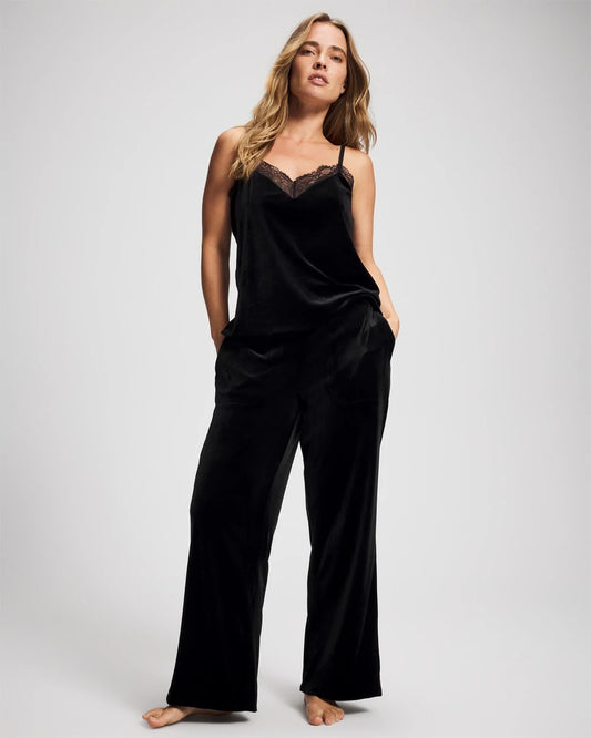 BLACK Velvet Relaxed Pajama Pant