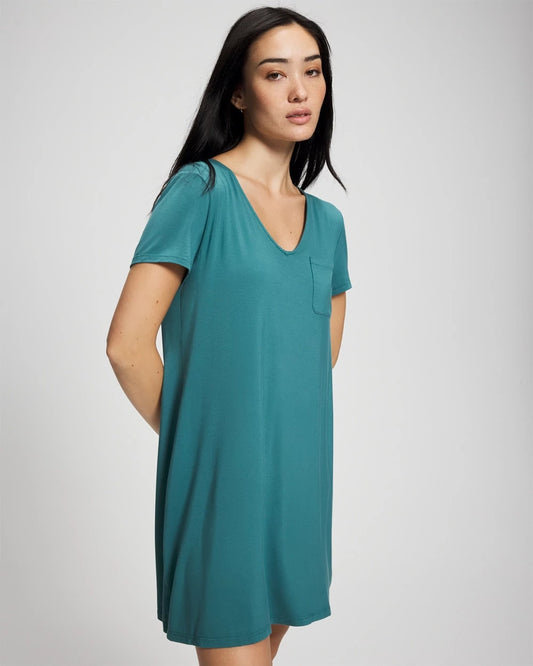 CERULEAN TEAL Short-Sleeve Sleepshirt