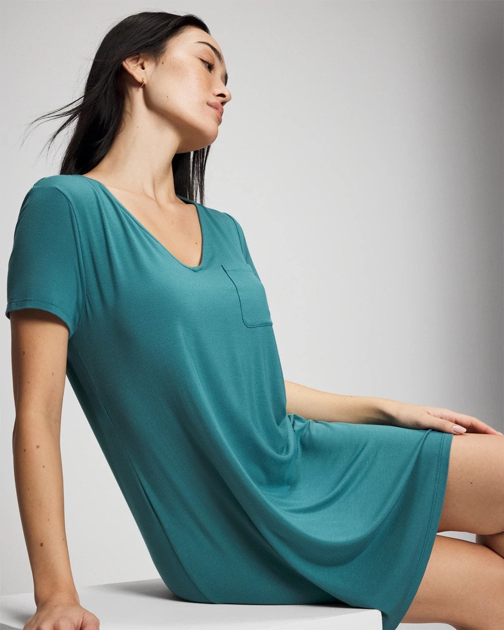 CERULEAN TEAL Short-Sleeve Sleepshirt