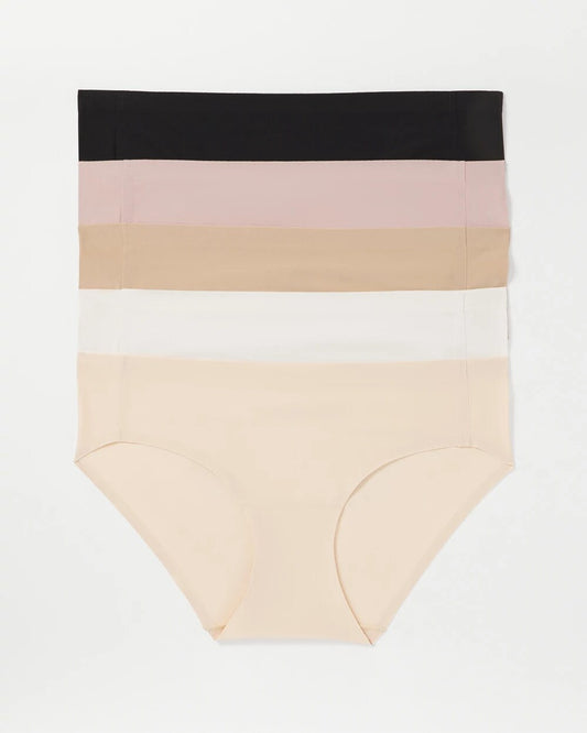BASIC MULTI PACK Soft Stretch Hipster Panty 5 Pack