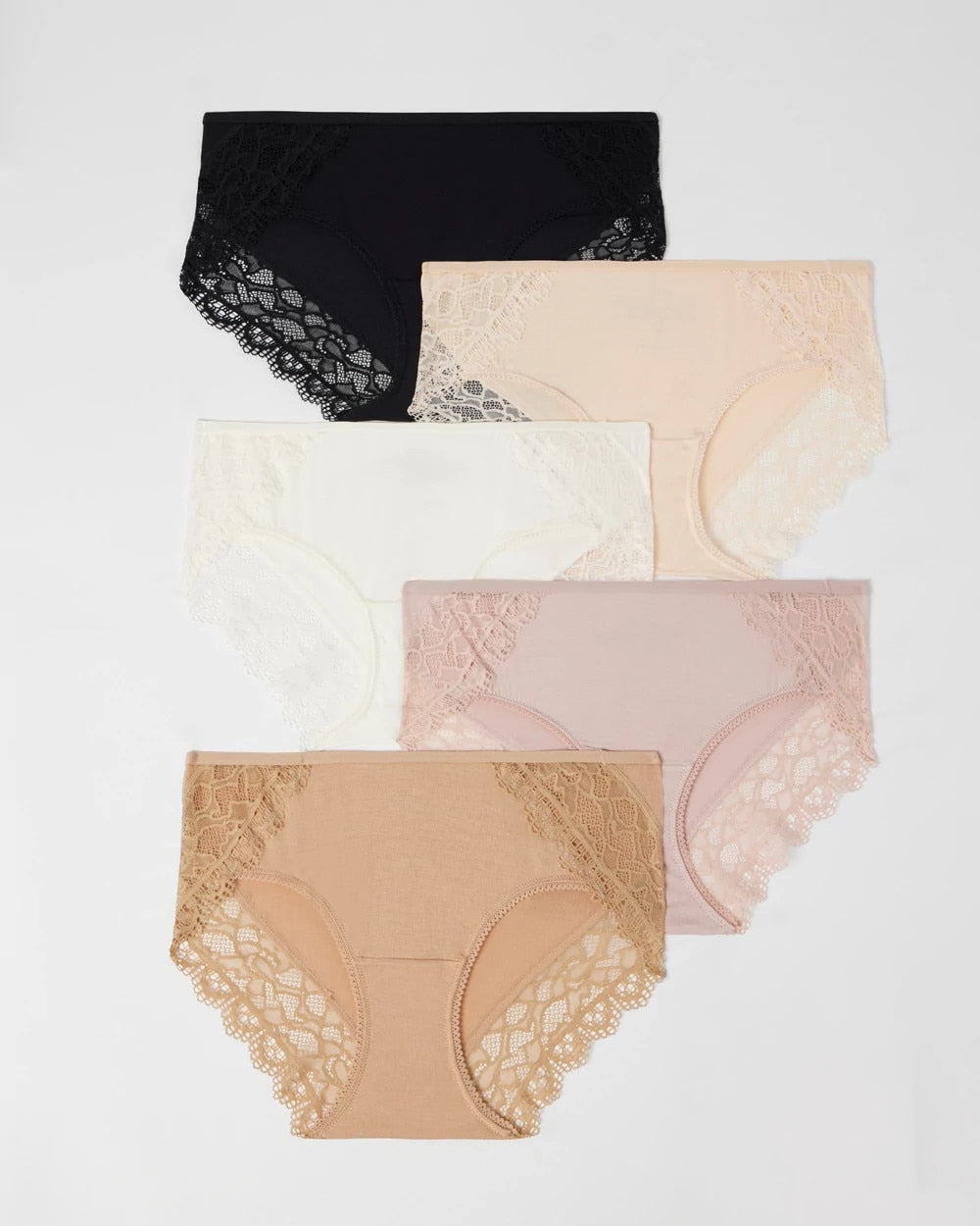 BASIC MULTI PACK Hipster Panty with Enchanting Lace 5 Pack