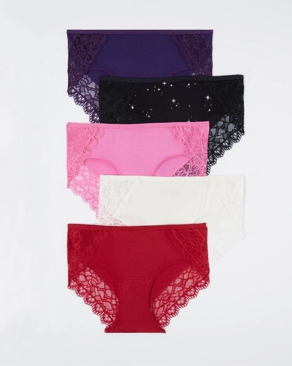 POET PINK MULTIPACK Hipster Panty with Enchanting Lace 5 Pack