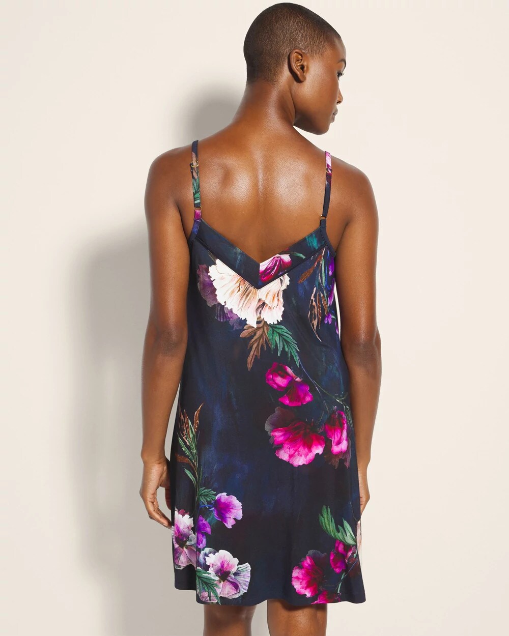 FLEUR EVER DRAMA NAVY Chemise with Piping