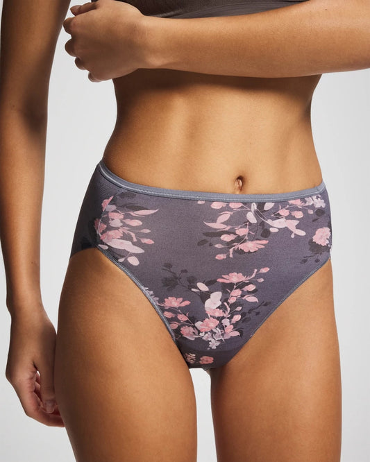 FLORAL DREAMS MINI GRAY Edge High-Leg Panty