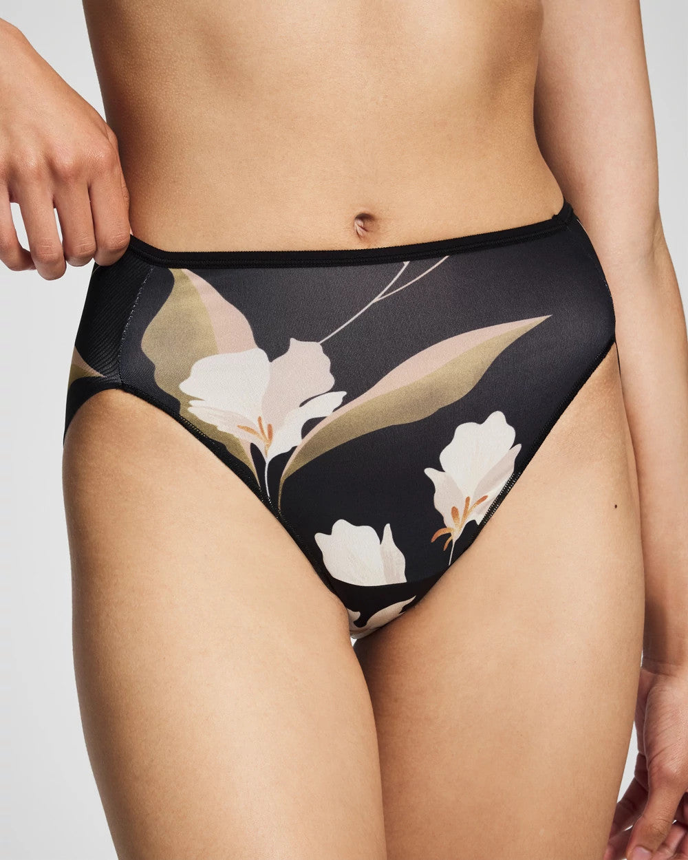 MYSTIC BLOOMS MINI BLACK Edge High-Leg Panty