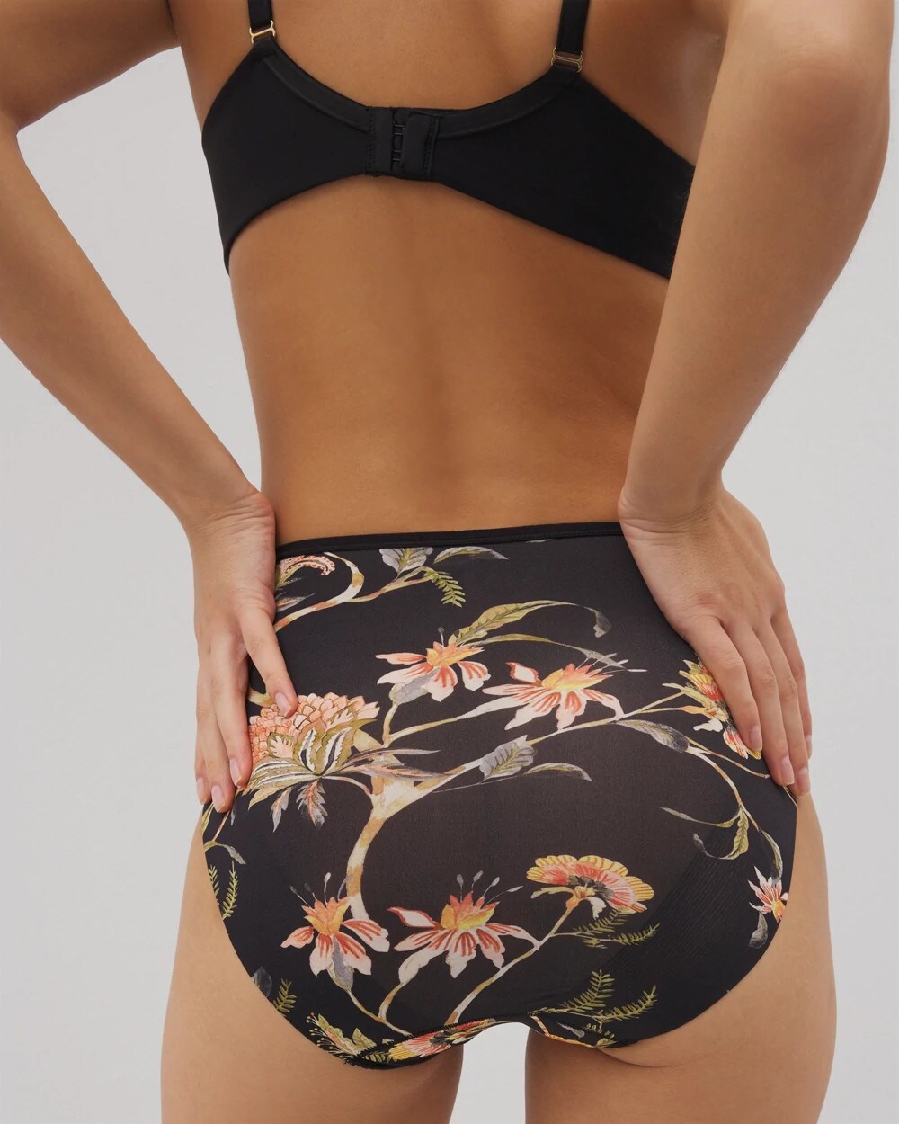 JAIPUR FLORAL BLACK Edge High-Leg Panty