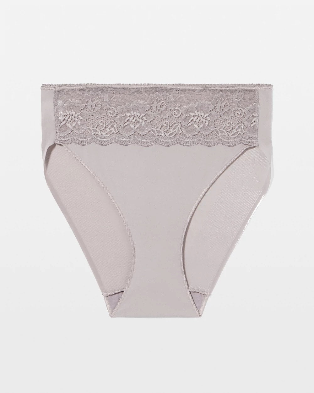 MINERAL GRAY Edge High-Leg Panty with Lace