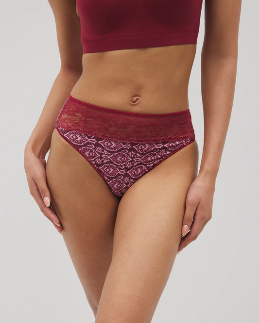 PLENTIFUL PIECES KISS Edge High-Leg Panty with Lace