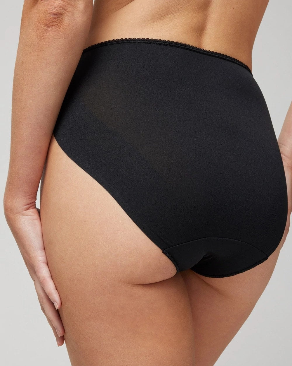BLACK High-Leg Panty with Lace