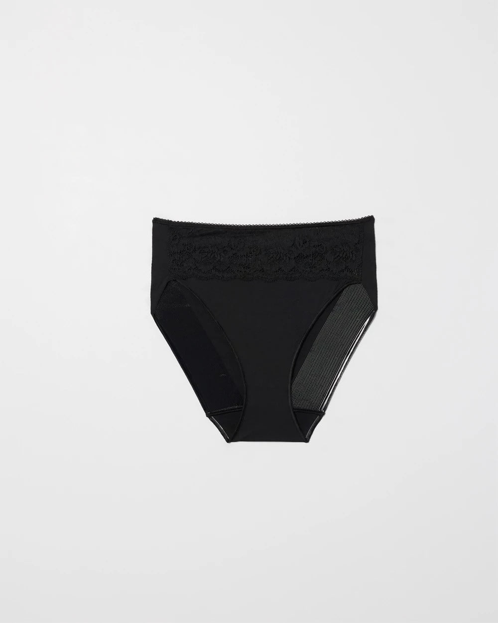 BLACK High-Leg Panty with Lace