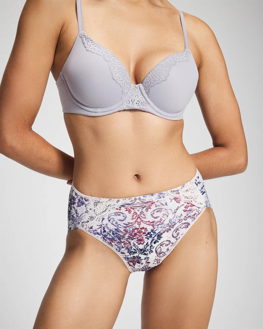 LACE HARMONY M LILAC Tummy High-Leg Brief Panty with Lace