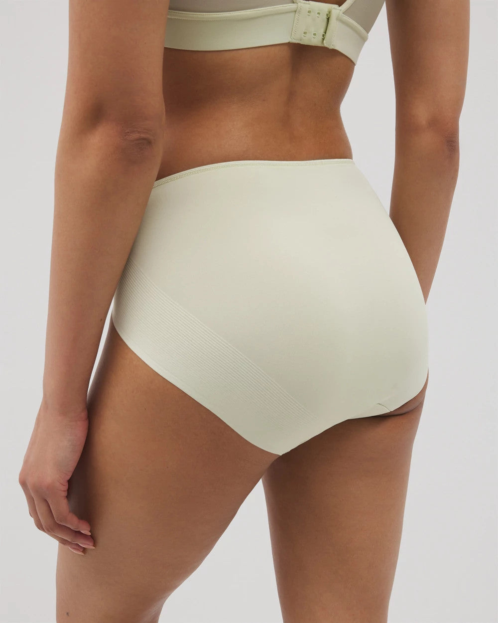 ALOE WASH Tummy High-Leg Brief Panty with Lace