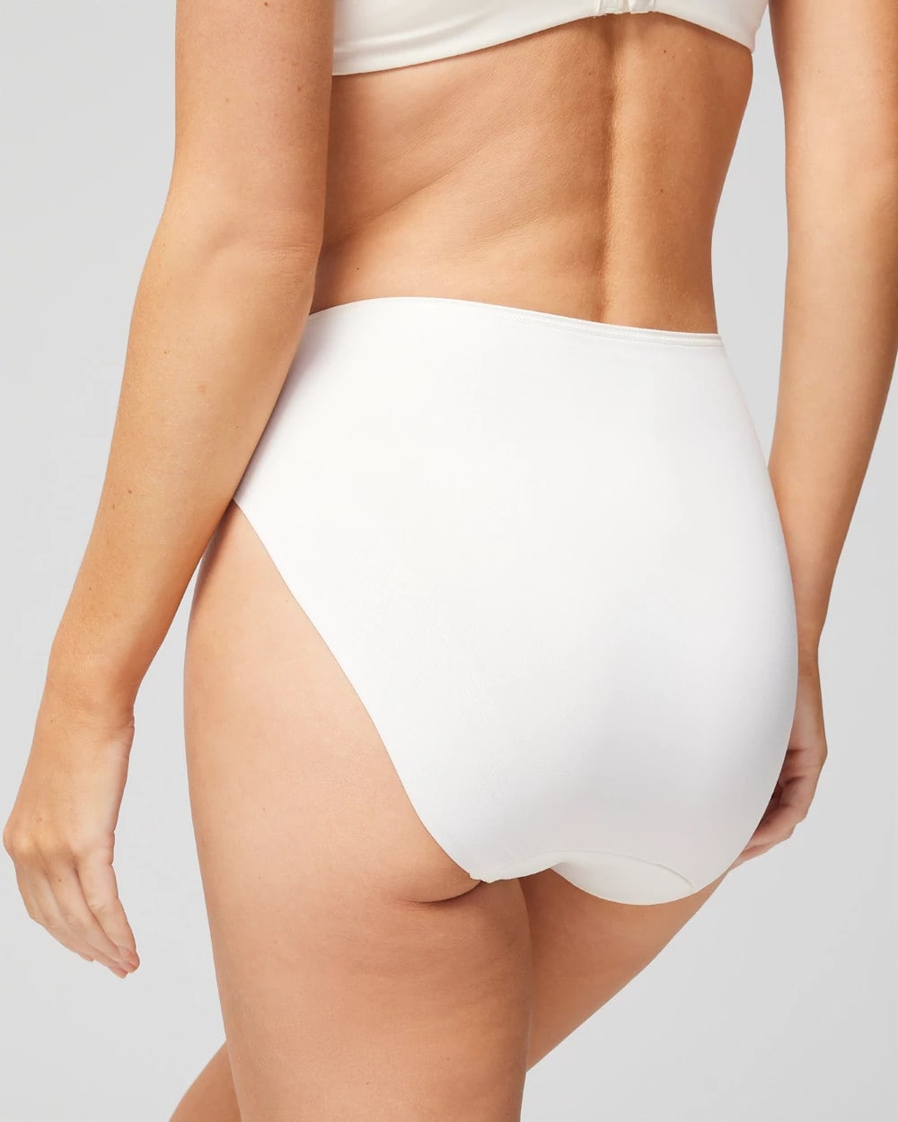 IVORY High-Leg Brief Panty with Lace